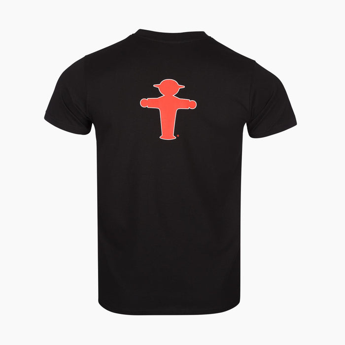 Schwarzes T-Shirt mit Motiv der Ampelmänner grün und rot - klassischer Schnitt - Unisex - 100% Baumwolle