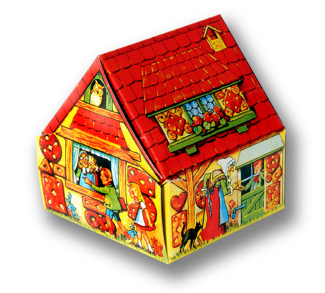 Pfefferkuchen Haus mit 3 Pulsnitzer Lebkuchen Herzchen - festliches Weihnachtsgebäck, 100g