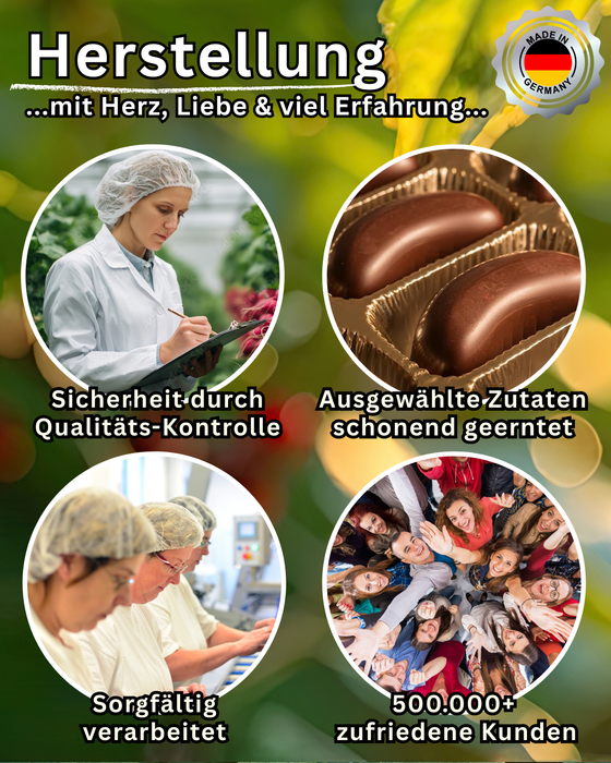 Delitzscher Weinbrandbohnen von Böhme – Edelpralinen in Zartbitterschokolade mit 39% Weinbrandfüllung, 150g