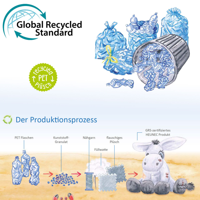 Pittiplatsch als Handspielpuppe - 30 cm groß - extraweiches Plüsch - Kinder lieben ihn! HEUNEC