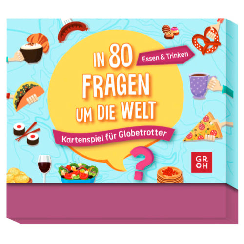 In 80 Fragen um die Welt - Essen und Trinken: Kartenspiel für Globetrotter - Spiel