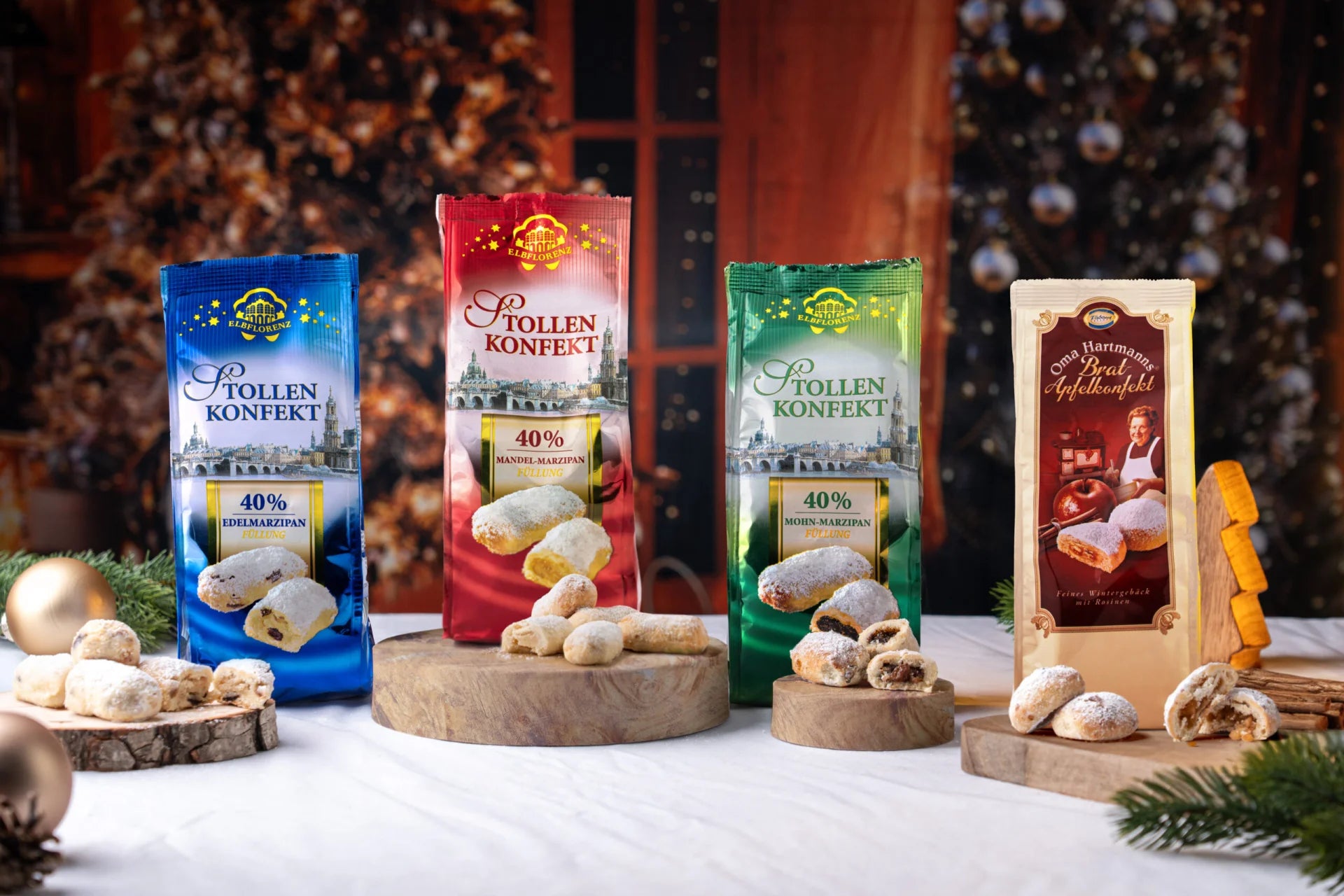 Oma Hartmann's® Bratapfelkonfekt – Wintergebäck mit 30 % Bratapfelfüllung & Rosinen, 350 g