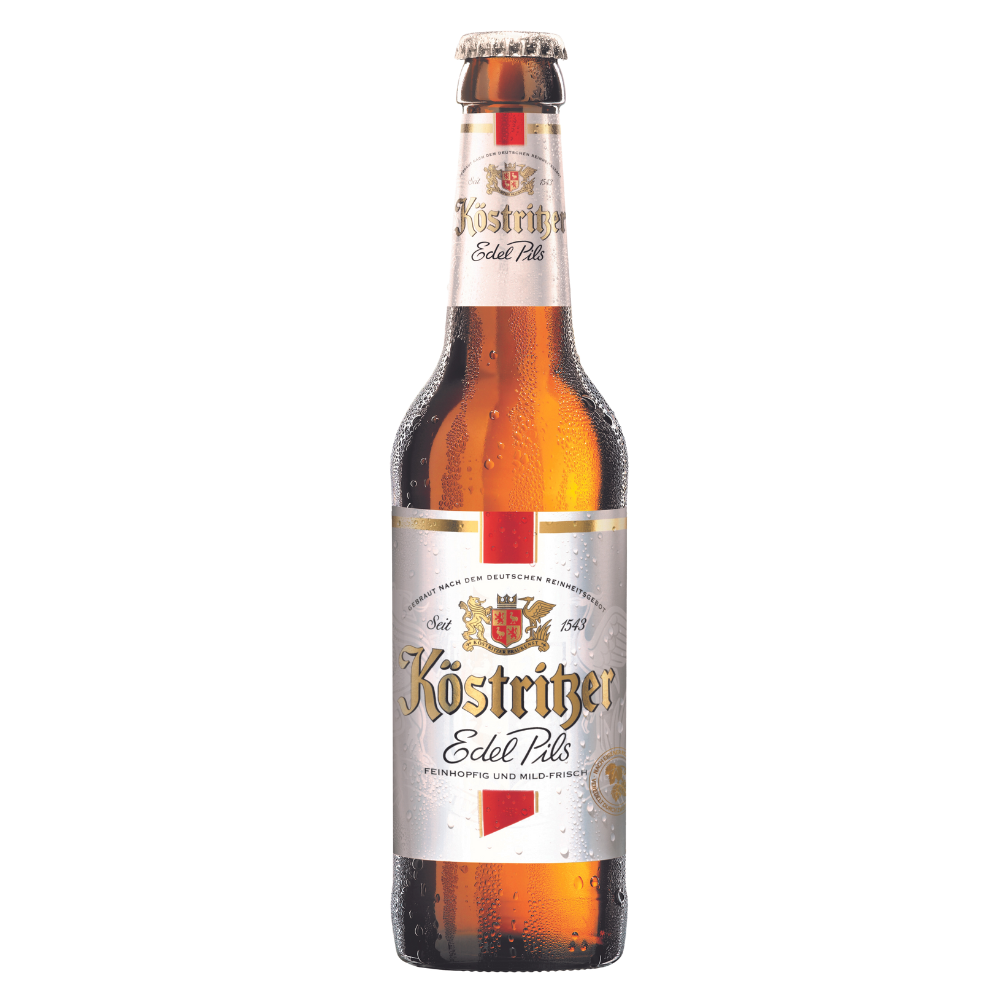 Köstritzer Edel Pils 0,33L Mehrweg Flasche.