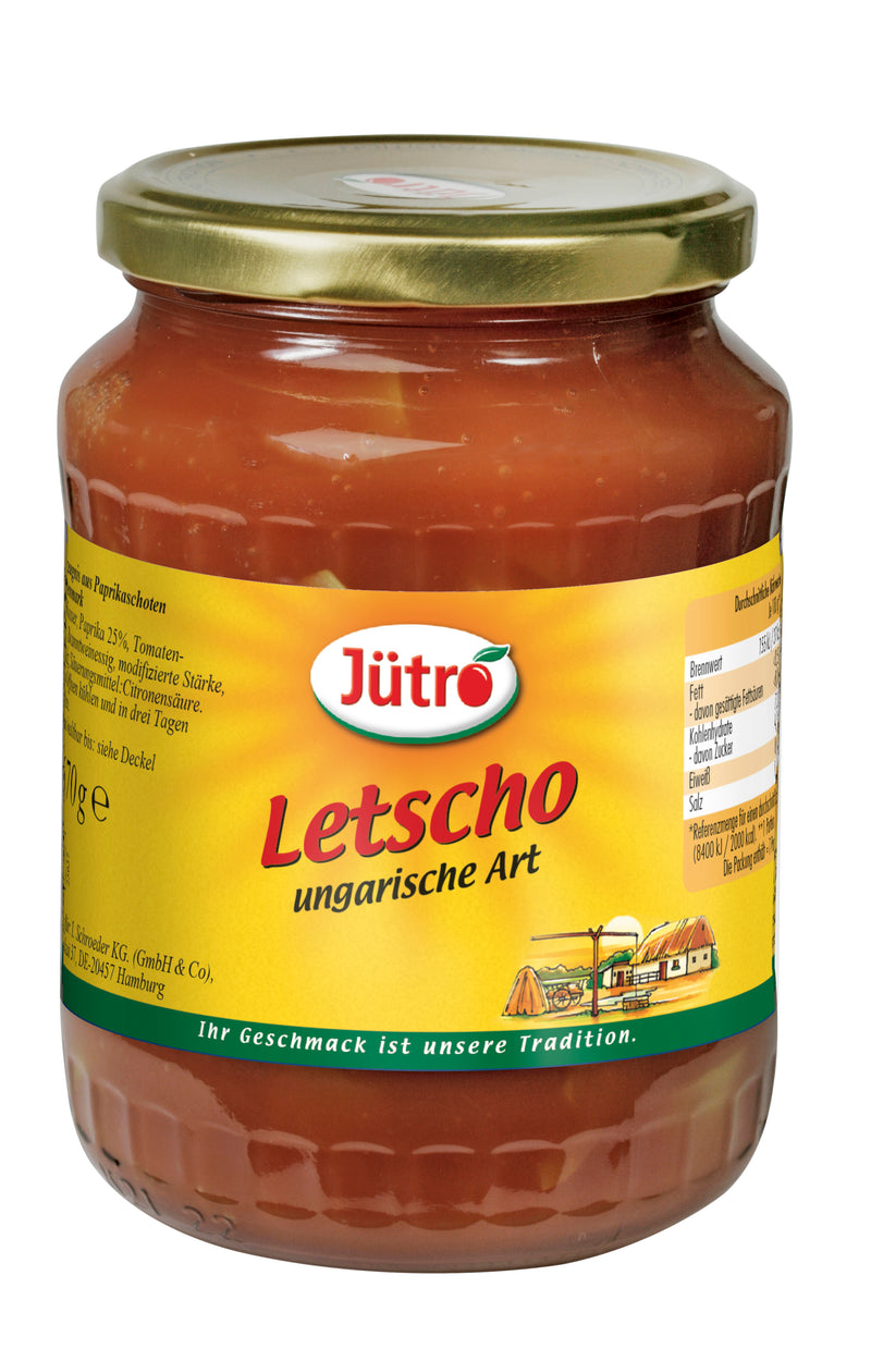 Natur Letscho ungarischer Tradition im praktischen Schraubglas - Jütro -  670g