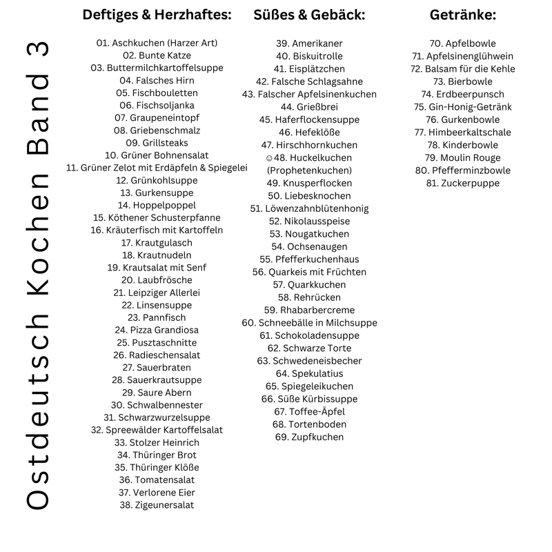 Ostdeutsch Kochen Band 1-3 DDR Kochbücher inkl. Videos