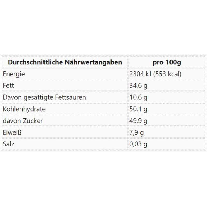 Viba Nougat Riegel classic aus frisch gerösteten Haselnüssen 50g.