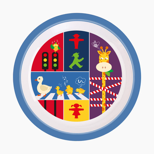 Ampelmann-NUDELHELD-NEU-Kinderteller-4-farbig-Design-Tiere