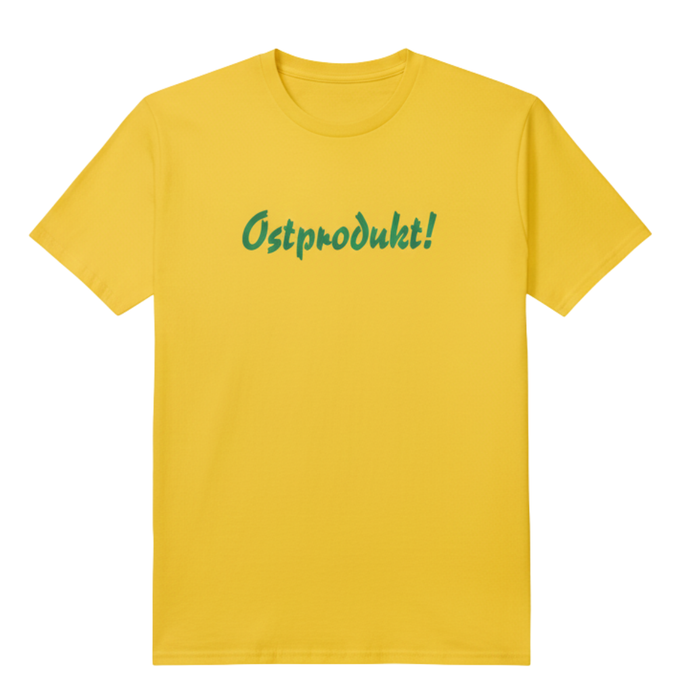 T-Shirt Ostprodukt! leuchtend gelb - 100% Baumwolle - Unisex - gerader Schnitt