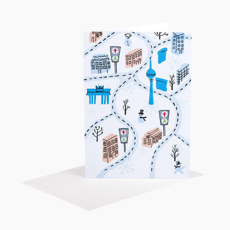 Ampelmann-POSTMANN-PK068-Klapp-Postkarte-Winter-Stadt-Illu-DIN-A6