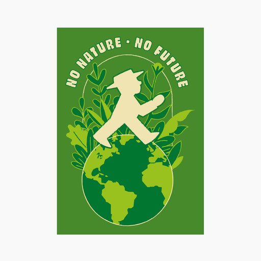Ampelmann-POSTMANN-PK164-Postkarte-NO-NATURE---NO-FUTURE