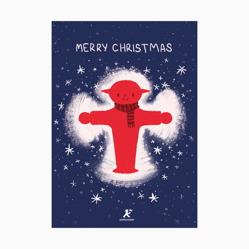 Ampelmann-POSTMANN-PK168-Postkarte-MERRY-CHRISTMAS-2023-Lila-Weihnachtsengel/Steher