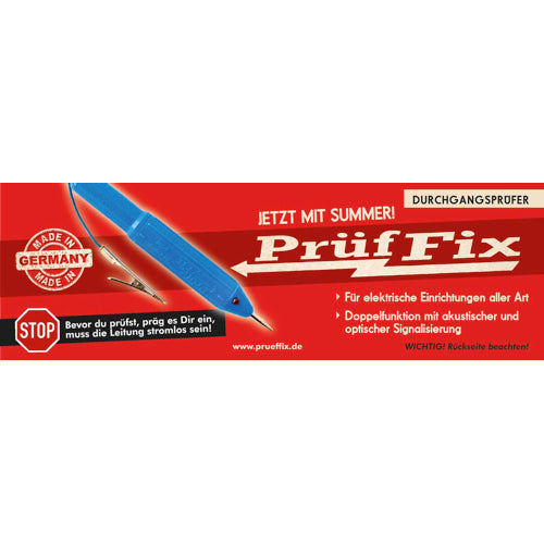PrüfFix Durchgangsprüfer mit Kabel und Klemmen
