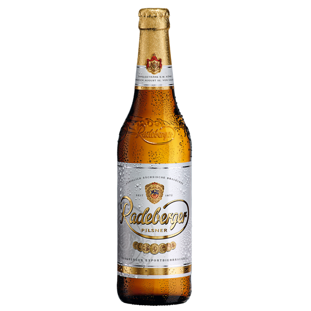 Radeberger Pilsener 0,33L Mehrweg Flasche.