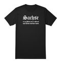 T-Shirt schwarz mit weißem Aufdruck "Sachse ist das Höchste..."