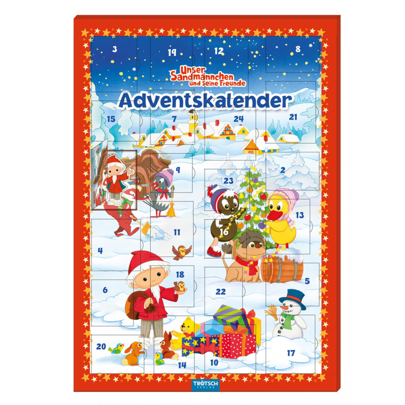 Unser Sandmännchen Magnet-Adventskalender – 24 Magnete mit beliebten Figuren