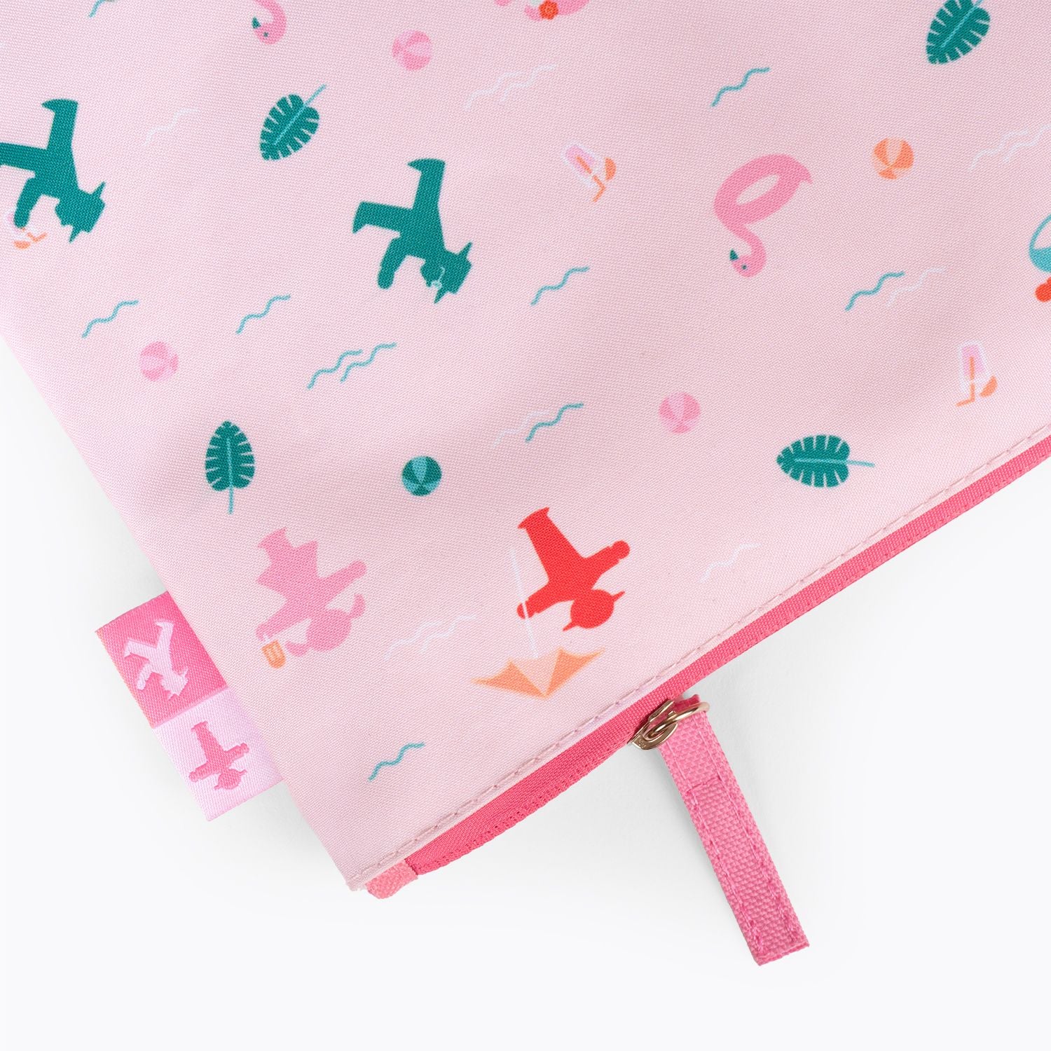 Wasserabweisende Bikini-Tasche mit Ampelmann-Figuren – Kulturbeutel mit Reißverschluss & Trageschlaufe, rosa, 30x20 cm