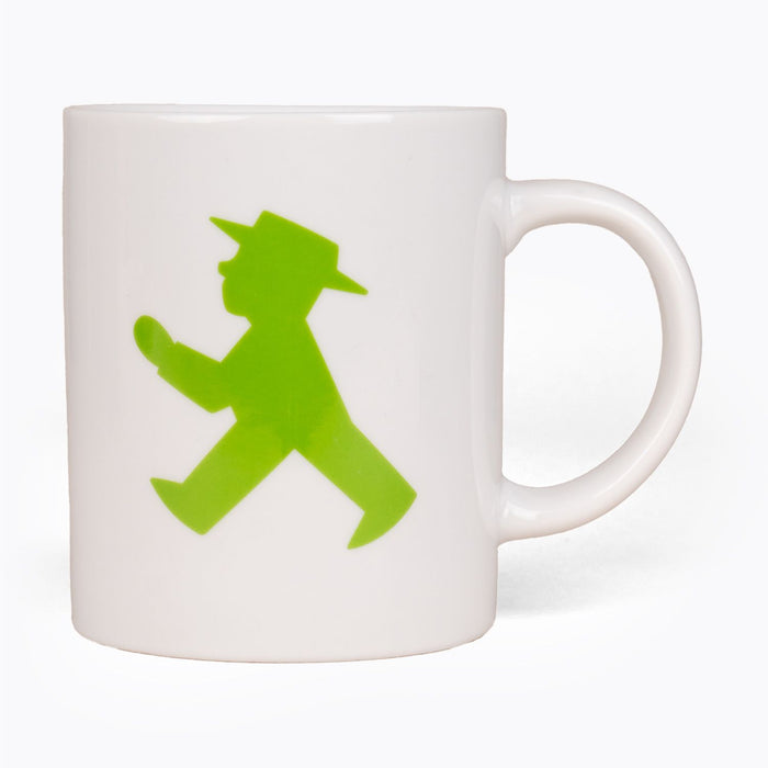 Ampelmann FRÜHAUFSTEHER Henkeltasse weiß - spülmaschinenfeste Tasse - 300 ml, Ø 8 x 9,5 cm