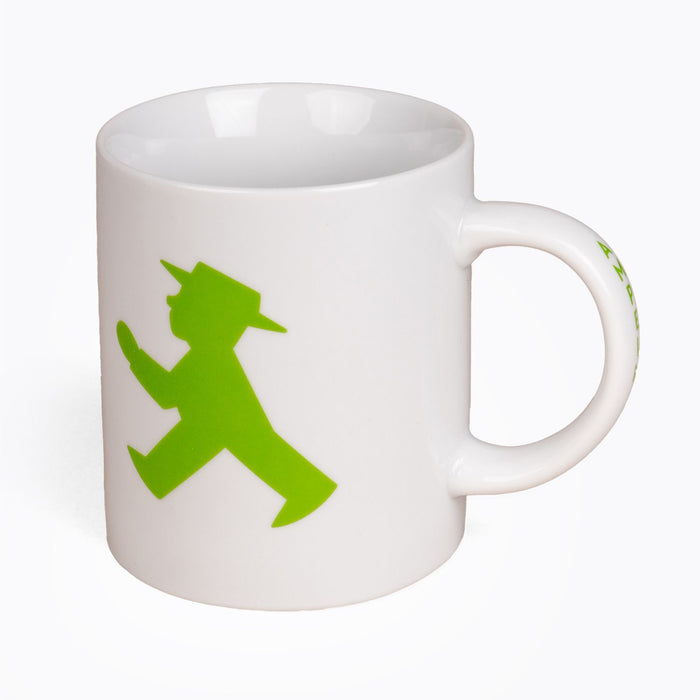 Ampelmann FRÜHAUFSTEHER Henkeltasse weiß - spülmaschinenfeste Tasse - 300 ml, Ø 8 x 9,5 cm