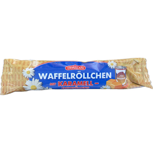 Waffelröllchen mit Karamellcremefüllung 45g (Dovgan)