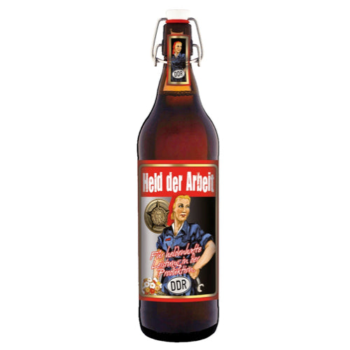 XXL Bier Held der Arbeit 1 Liter Flasche mit Bügelverschluss