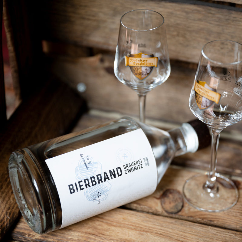 Bierbrand 0,5l – Edelbrand aus sächsischem IPA, 40 % vol. aus dem Erzgebirge