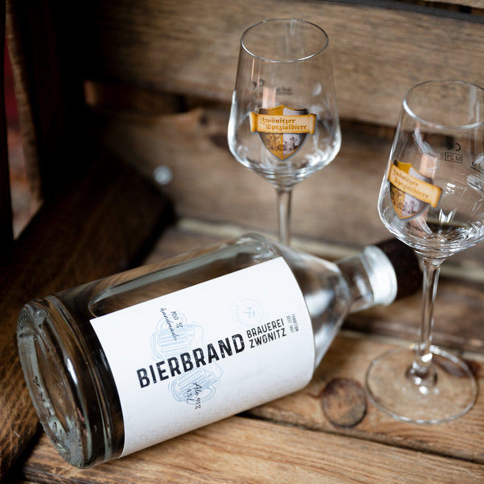 Bierbrand 0,5l – Edelbrand aus sächsischem IPA, 40 % vol. aus dem Erzgebirge