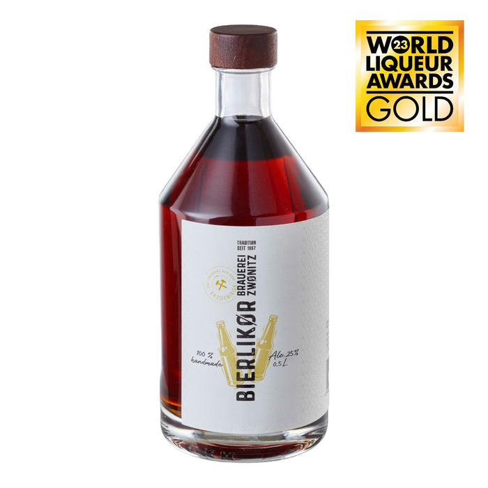 Bierlikör 0,5l – Edler Likör aus Ziegenbock Bier, 25 % vol. Spezialität aus dem Erzgebirge