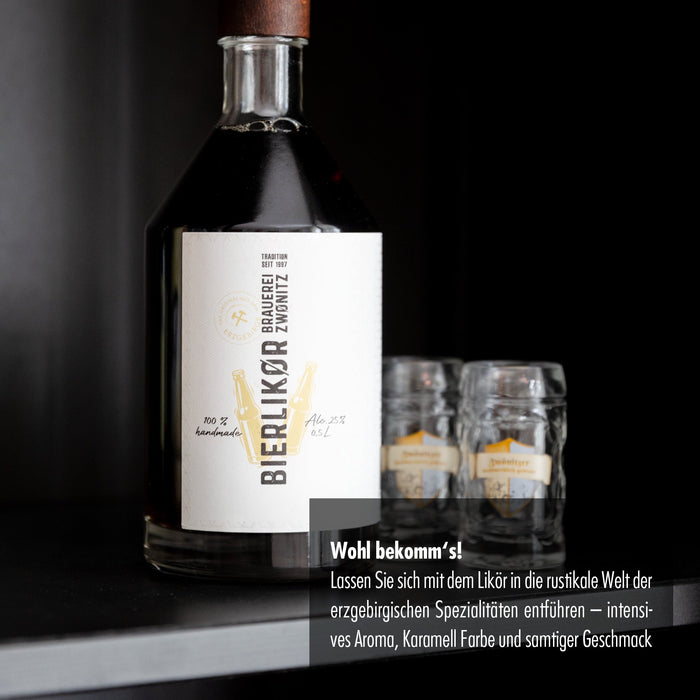 Bierlikör 0,5l – Edler Likör aus Ziegenbock Bier, 25 % vol. Spezialität aus dem Erzgebirge