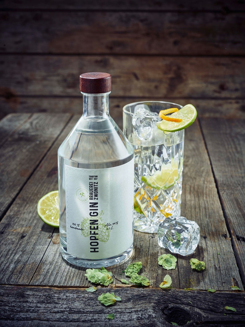 HopfenGin 0,5l – feinherber Gin mit unverwechselbarem Hopfenaroma - Original aus dem Erzgebirge