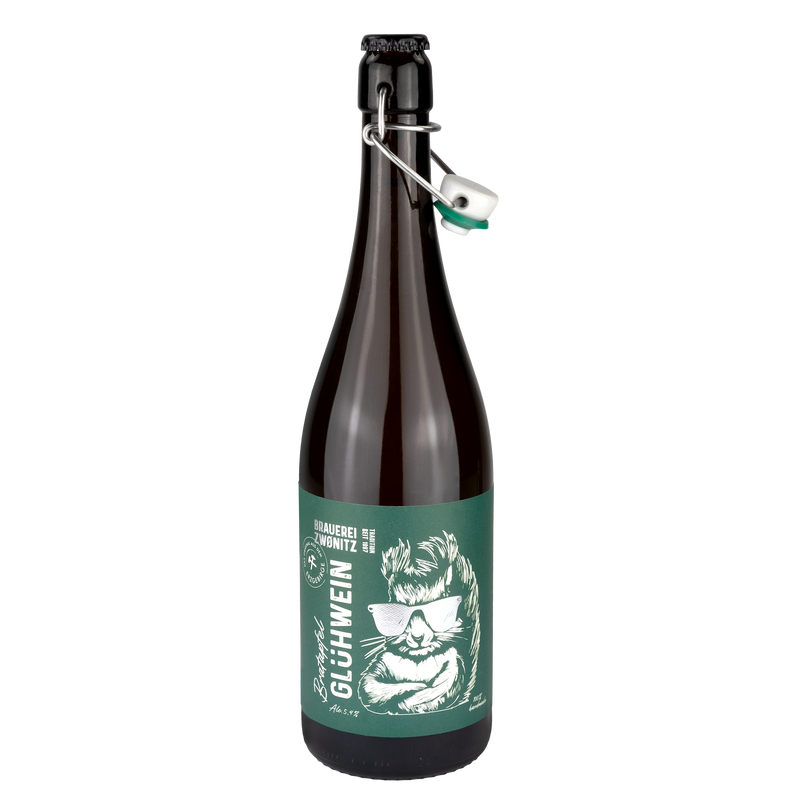 Bratapfel Glühwein 0,75l – Weißer Glühwein mit Zimt & Vanille, 5,4 % vol. -  aus dem Erzgebirge