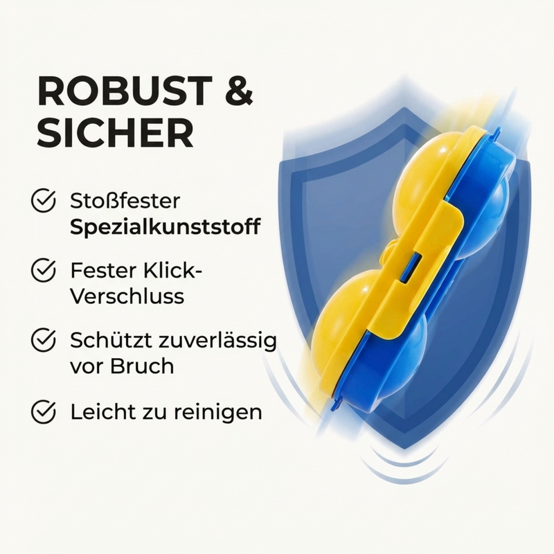 Eierträger 2fach mit Salzstreuer und 2x Löffel - Gelb und Blau - Sonja PLASTIC