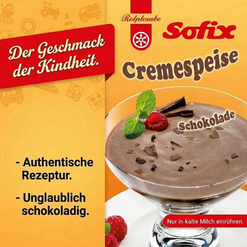 Rotplombe Sofix Cremespeise Schokolade - nur in kalte Milch einrühren > fertig! 50g