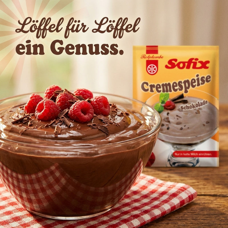 Rotplombe Sofix Cremespeise Schokolade - nur in kalte Milch einrühren > fertig! 50g
