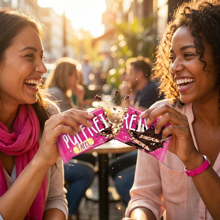 Argenta Puffreistafel – Knuspergenuss mit edle Zartbitter-Schokolade für feinherben Genuss 60g