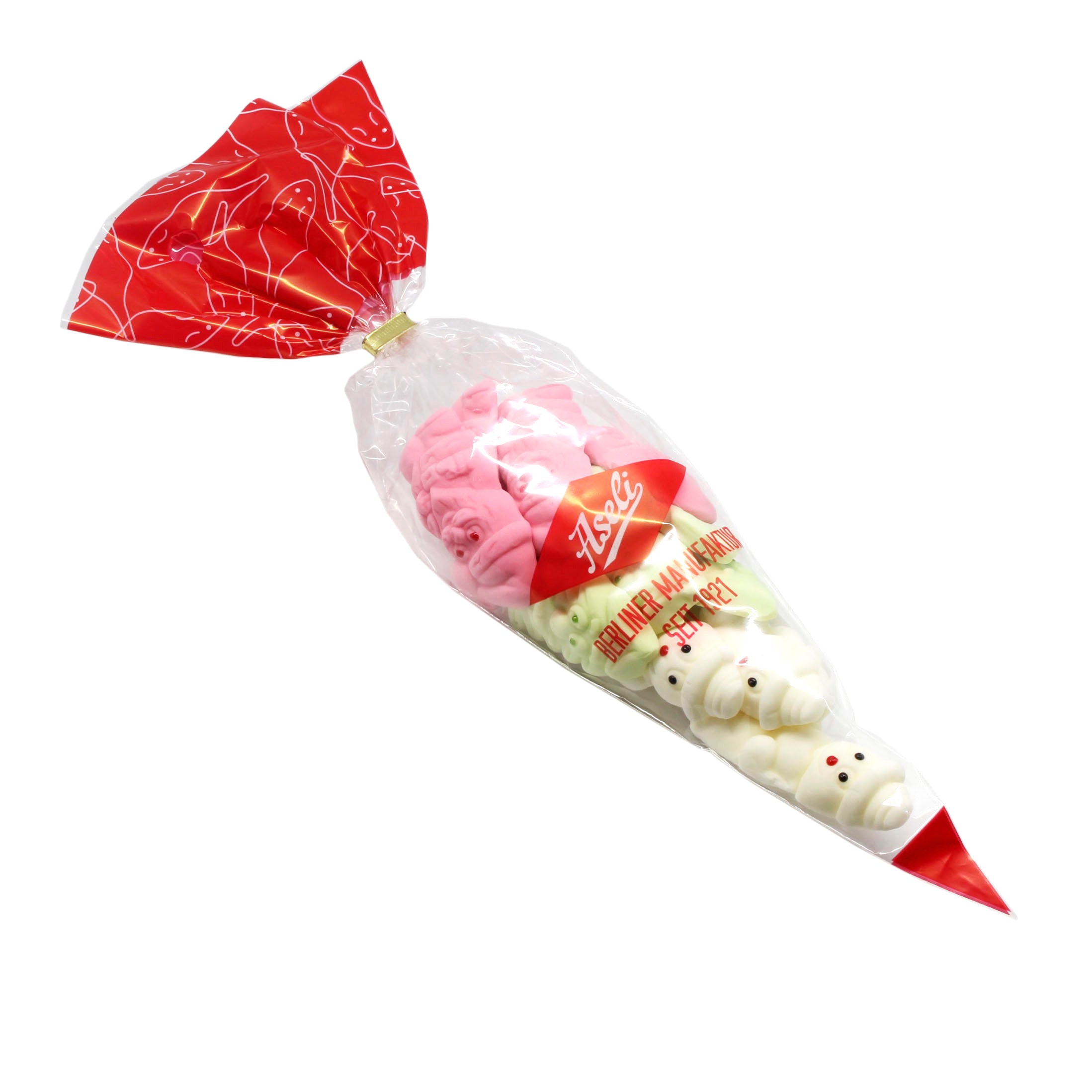 Aseli Weihnachts-Mix Schaumzucker – Schneemann, Tannenbaum & Weihnachtsmann, 140 g
