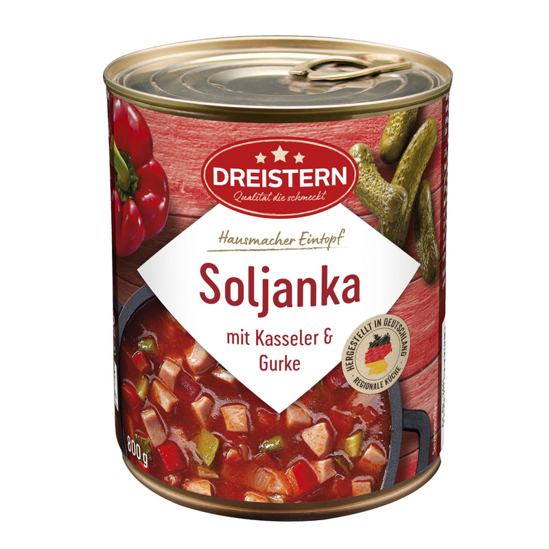 Dreistern Soljanka mit Kassler und Gurke 800g