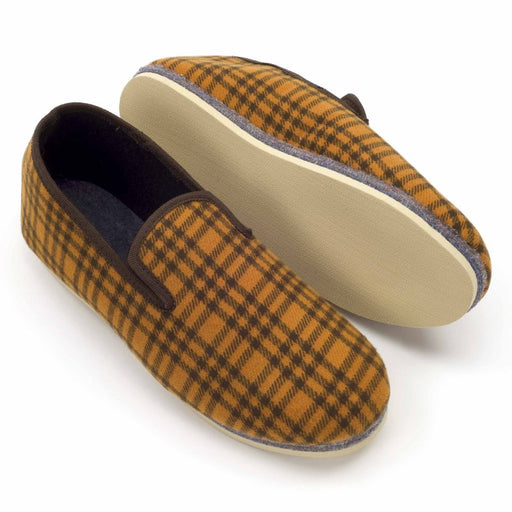 Filzpantoffeln Hoch - Runtertreter mit Gummisohle.