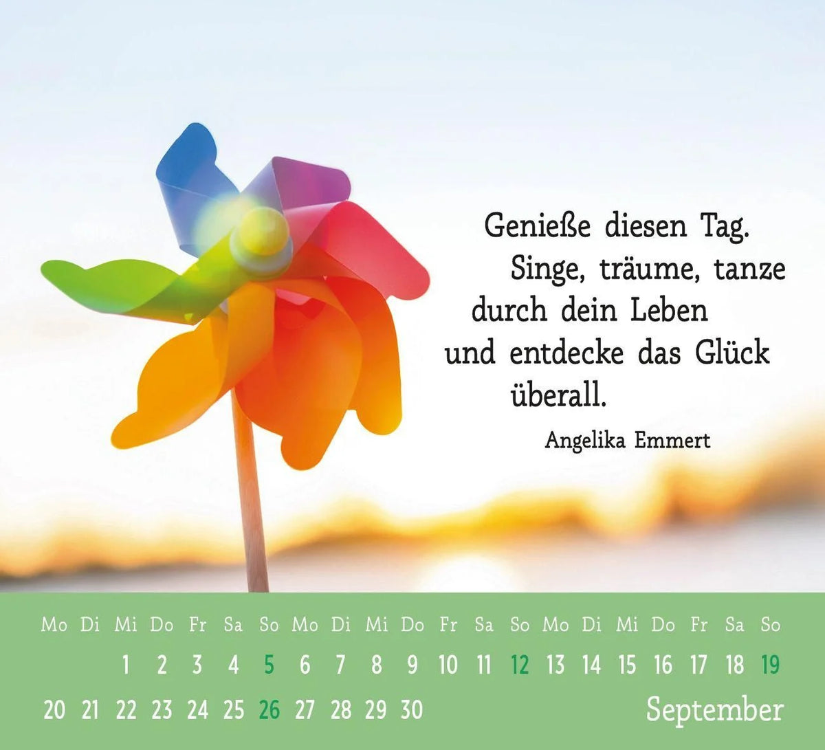 Der kleine Glückskalender 2027 – Fröhlicher Minikalender mit herzigen Zitaten - 26 Blätter