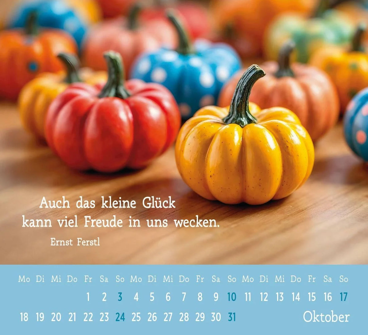 Der kleine Glückskalender 2027 – Fröhlicher Minikalender mit herzigen Zitaten - 26 Blätter