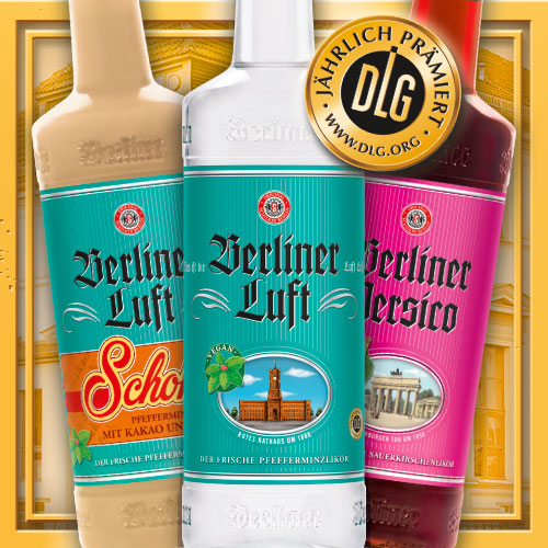 SCHILKIN Berliner Luft Schoko Likör 0,7 L – Frischer Pfefferminzlikör mit Sahne & Kakao 15% vol.