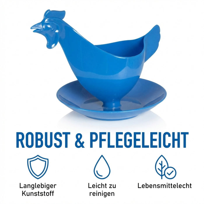 Eierbecher Frühstücks-Set - 6x Becher, 6x Löffel, 1x Geschenkbox