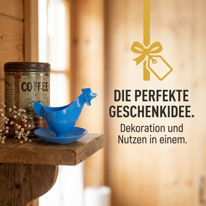 DDR Eierbecher Huhn blau