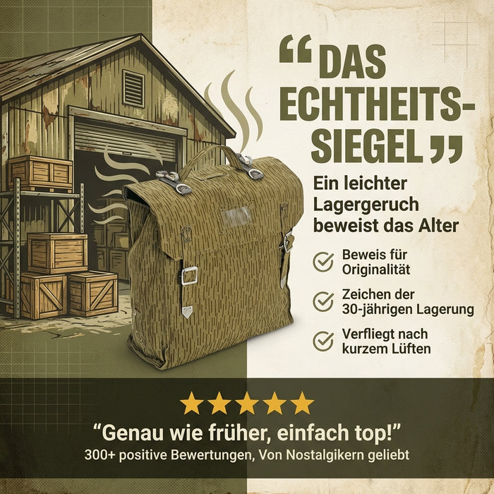 NVA Tragetasche - Sturmgepäck - Feldrucksack mit Tragegeschirr - Maße: ca. 30 x 30 x 14 cm