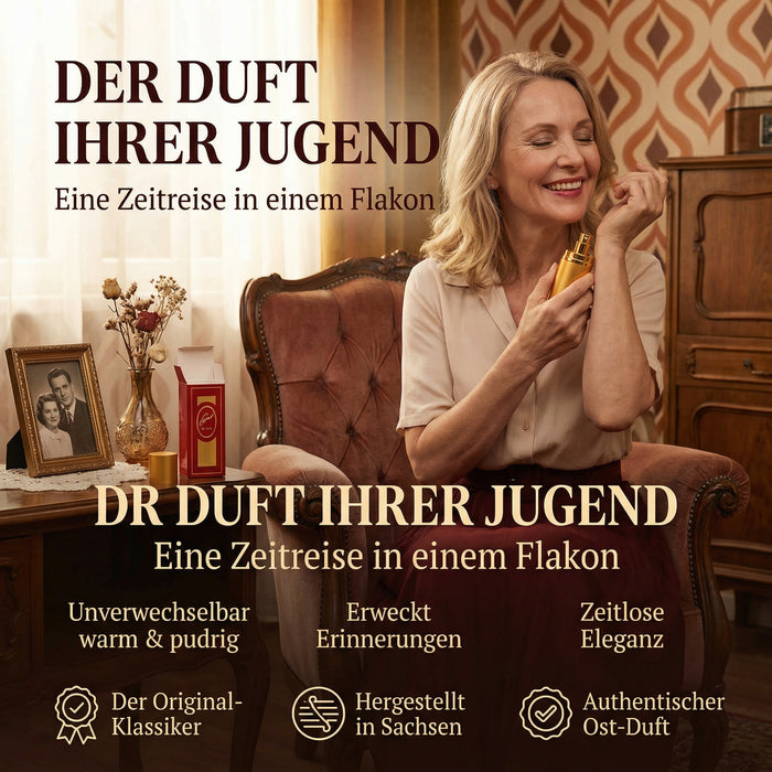 Casino de luxe Parfum für die moderne ostdeutsche Frau - ein feiner Duft in edlem rot-goldenen Geschenkkarton