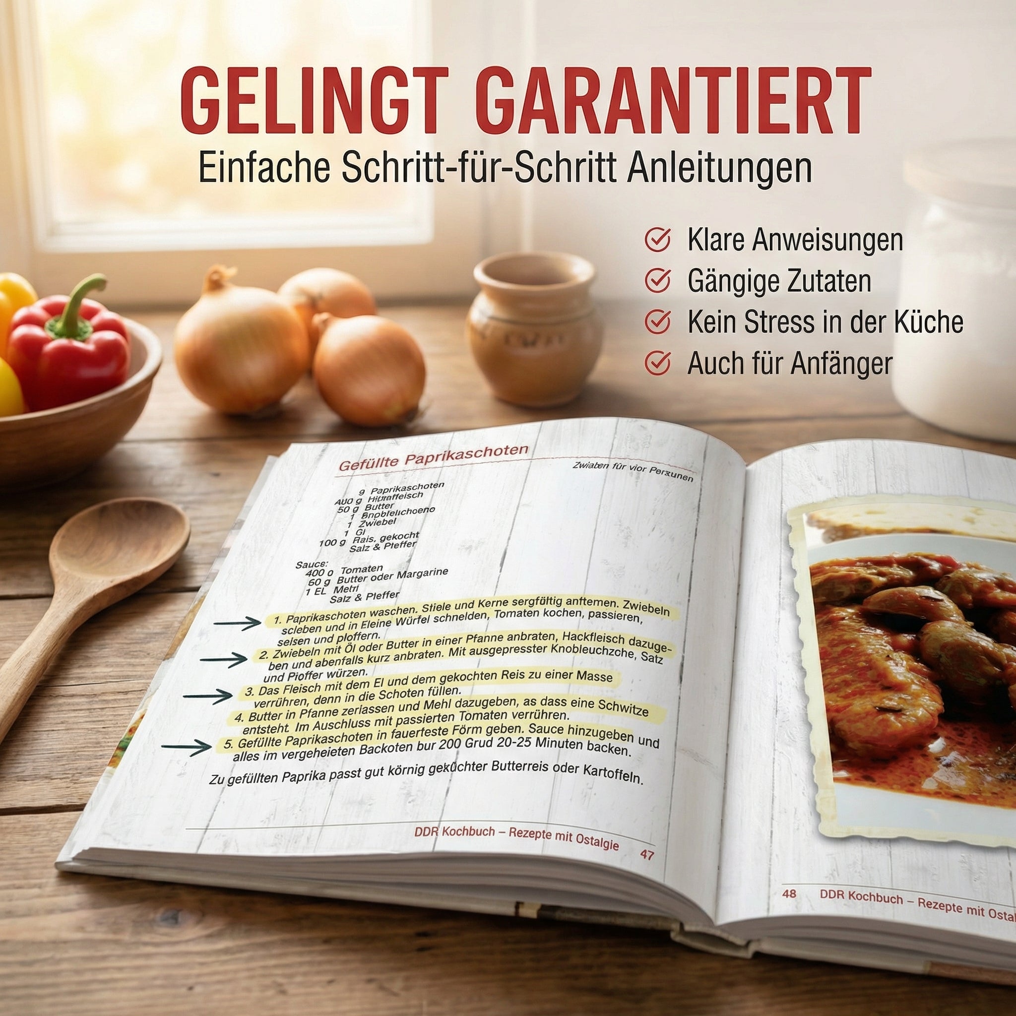 DDR Kochbuch - Rezepte mit Ostalgie - 114 Seiten