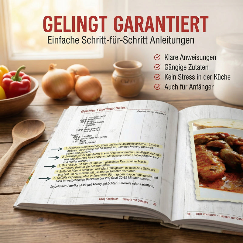 DDR Kochbuch - Rezepte mit Ostalgie - 114 Seiten