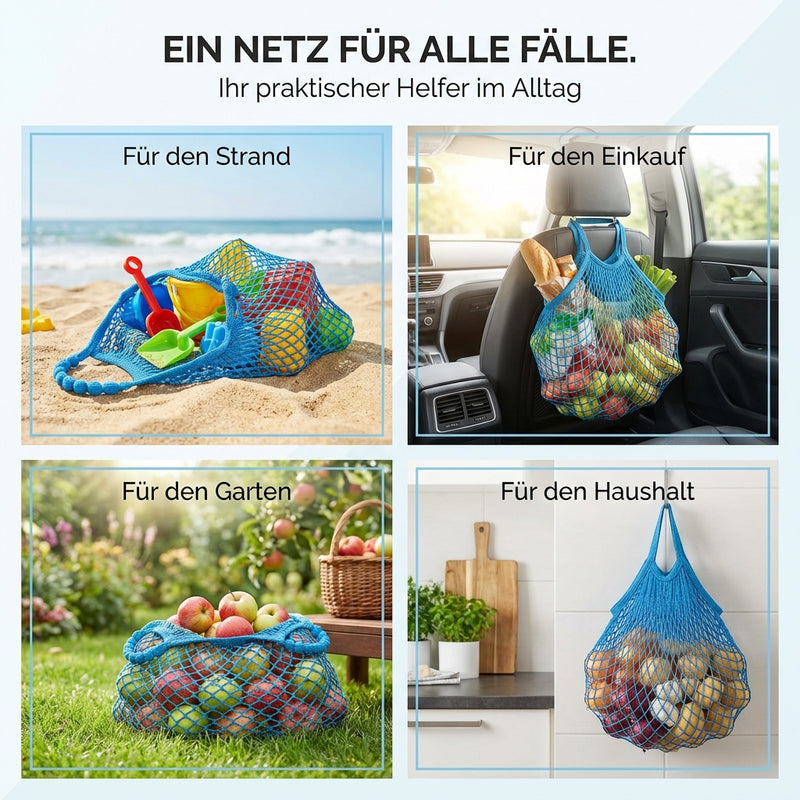 DDR Mininetz Dederon Einkaufsbeutel – Klassiker in Blau