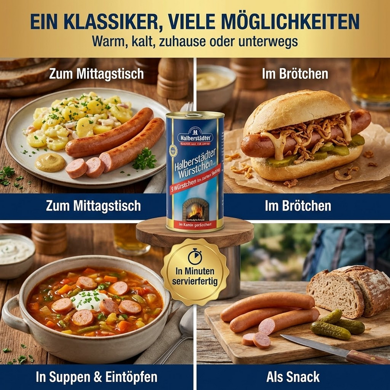 Halberstädter – 5 zarte Würstchen im Natursaitling, herzhaft geräuchert – 250 g