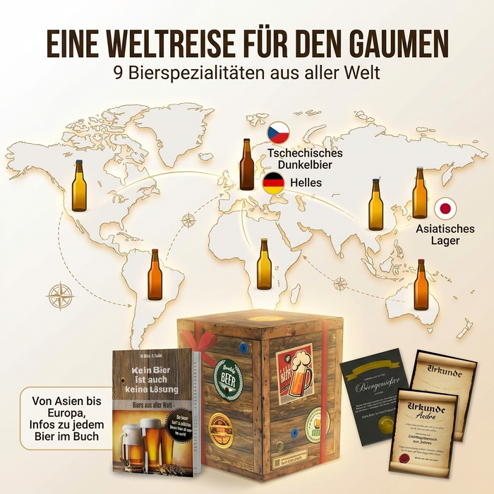 Beste Biere der Welt - 9 Flaschen