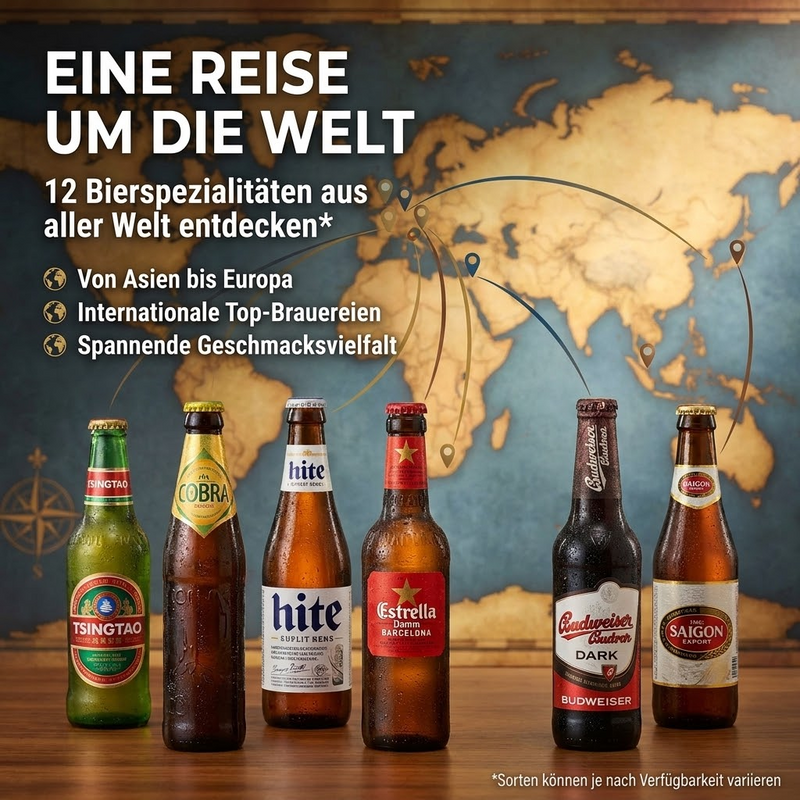 Beste Biere der Welt & Deutschland 12 Flaschen